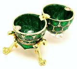 Faberge Style Egg Trinket Box with Stand with Austrian Crystals
