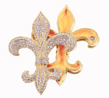 Fleur De Lies Trinket Box with Hand Set Austrian Crystals