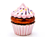 Cupcake Trinket Box with Frosty. Made with Austrian Crystals