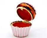 Cupcake Trinket Box with Frosty. Made with Austrian Crystals