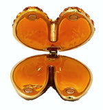 Bejeweled Fortune Cookie Trinket Box. Hand Set Austrian Crystals