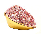 Bejeweled Fortune Cookie Trinket Box. Hand Set Austrian Crystals