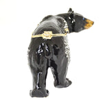 Black Bear Trinket Box. Hand Detailed with Austrian Crystals & Enamel