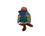 Jeweled Colorful Sparrow on Branch Trinket Box with Austrian Crystals Enamel