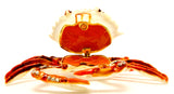 Seaside Crab Trinket Box. Brown Enamel with Austrian Crystals