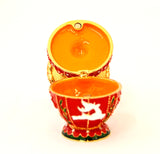 Holiday Carousel Trinket Box with Reindeers. Hand Crafted with Austrian Crystals