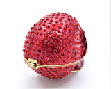All Jeweled Skull Trinket Box Red. Hand Set Austrian Crystals