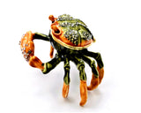 Jeweled Crab Trinket Box Made with Enamel & Austrian Crystals