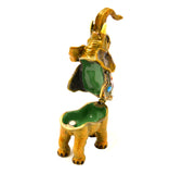 Bejeweled Elephant Trinket Box Made with Austrian Crystals
