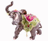 Gentle Elephant Trinket Box, Hand Crafted with Austrian Crystals