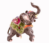 Gentle Elephant Trinket Box, Hand Crafted with Austrian Crystals