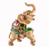 Gentle Elephant Trinket Box, Hand Crafted with Austrian Crystals