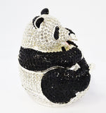 Big Panda Trinket Box Made with Austrian Crystals