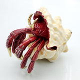 Big Hermit Crab Trinket Box. Hand Crafted with Austrian Crystals Enamel
