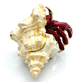 Big Hermit Crab Trinket Box. Hand Crafted with Austrian Crystals Enamel