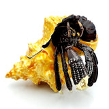 Big Hermit Crab Trinket Box. Hand Crafted with Austrian Crystals Enamel