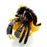Big Hermit Crab Trinket Box. Hand Crafted with Austrian Crystals Enamel