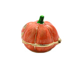 Jeweled Pumpkin Trinket Box Made with Austrian Crystals & Enamel