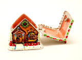 Gingerbread House Trinket Box with Colorful Enamel & Austrian Crystals