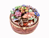 Floral and Bee Jewelry Trinket Box