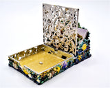 Desk Business Card & Post It Note Holder Made with Austrian Crystals