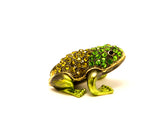Small All Jeweled Frog Trinket Box. Hand Set Austrian Crystals & Enamel