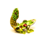 Small All Jeweled Frog Trinket Box. Hand Set Austrian Crystals & Enamel