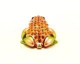 Small All Jeweled Frog Trinket Box. Hand Set Austrian Crystals & Enamel