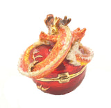 Dragon On Red Ball Trinket Box