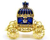 Jeweled Stagecoach Trinket Box Made with Enamel & Austrian Crystals