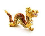 All Jeweled Dragon Figurine with Hand Set Austrian Crystals