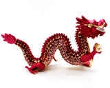 All Jeweled Dragon Figurine with Hand Set Austrian Crystals