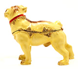 Pug Dog Trinket Box. Made with Austrian Crystals & Enamel