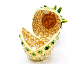 Large Pineapple Trinket Box with Hand Set Austrian Crystals