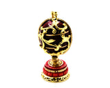 Decorative Egg Trinket Box with Flower Basket. Beautifully Made by Hand