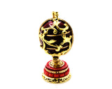 Decorative Egg Trinket Box with Flower Basket. Beautifully Made by Hand