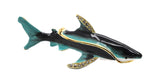 Ciel Shark Trinket Box with Austrian Crystals & Blue Enamel, Gold Plating
