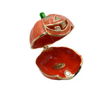 Jeweled Pumpkin Trinket Box Made with Austrian Crystals & Enamel