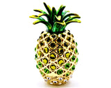 Large Pineapple Trinket Box with Hand Set Austrian Crystals
