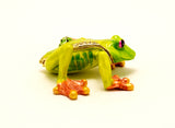 Leaping Frog with Baby Trinket Box. Very Detailed with Austrian Crystals Enamel