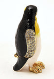 Penguin Trinket Box Handmade with Austrian Crystals