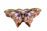 Butterfly Jeweled Trinket Box. Colorful Enamel with Austrian Crystals