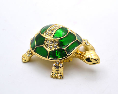 Jeweled Turtle Trinket Box