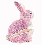 All Jeweled Rabbit Trinket Box. Hand Set Austrian Crystals