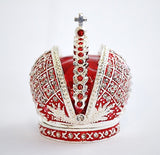 All Jeweled  Crown Trinket Box Handmade with Austrian Crystals & Enamel