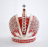 All Jeweled  Crown Trinket Box Handmade with Austrian Crystals & Enamel