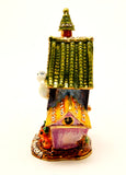 Halloween Haunted House Trinket Box Colorful Enamel & Austrian Crystals