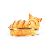 Sleeping Cat Trinket Box