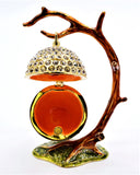 All Jeweled Hanging Egg Trinket Box Made with Austrian Crystals