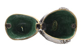 Wise Owl Trinket Box with White Enamel with Austrian Crystals
